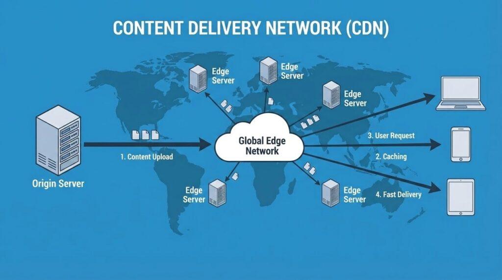 Image of a Content Delivery Network diagram.